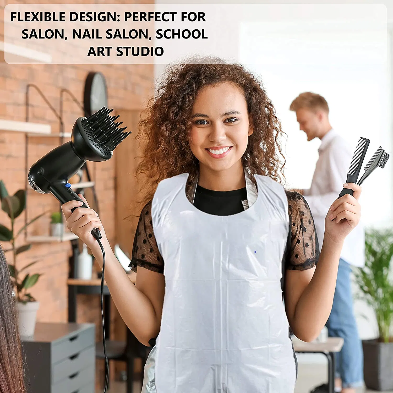 Waterproof Poly/HDPE/LDPE/Plastic Disposable PE Apron for Food Processing Industry Service/Hotel/Restaurant Cooking/Safety
