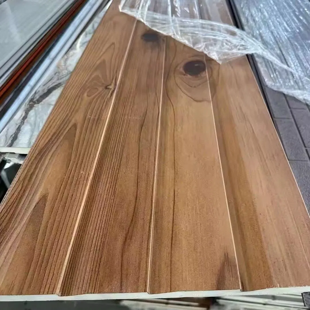Insulated Exterior Siding Decorative Exterior Metal Fireproof PU Sandwich Foam Board Polyurethane Wall Panel