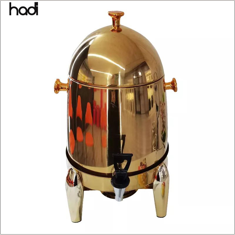 12 Liter Hammered Stainless Steel Coffee Urn Luxury Hotel Milk Dispenser Restaurant