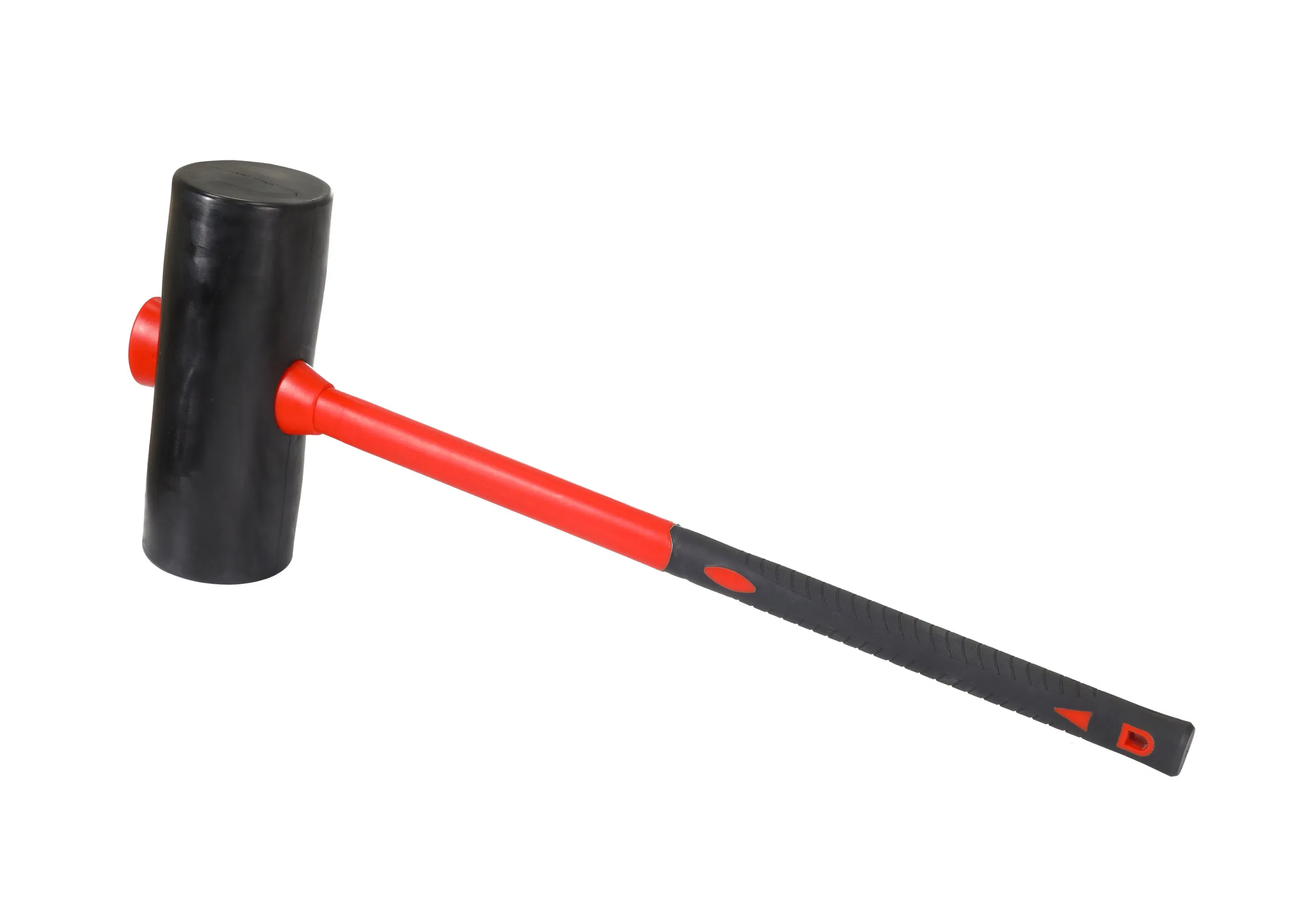 Heavy-Duty Rubber Mallet Hammer with Hard Tips and Wood Handle