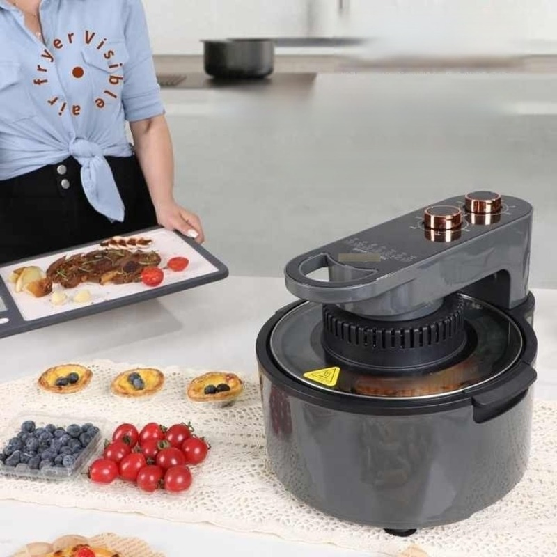 New Grill Oven Pizza Kitchen Appliance Ovens Oil-Free Smokeless Non-Stick Visible Window Electric Kitchen Air Fryer