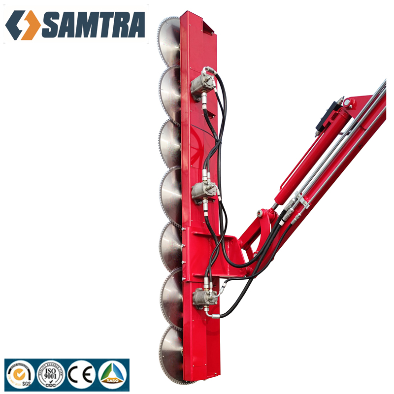 Samtra Gxj02 Saw Cutting Trimming Machine Tractor Mounted Euro Hitch Hydraulic Long Reach Mango Fruit Tree Hedge Garden Brush Bush Cutter Pruner Mower Trimmer