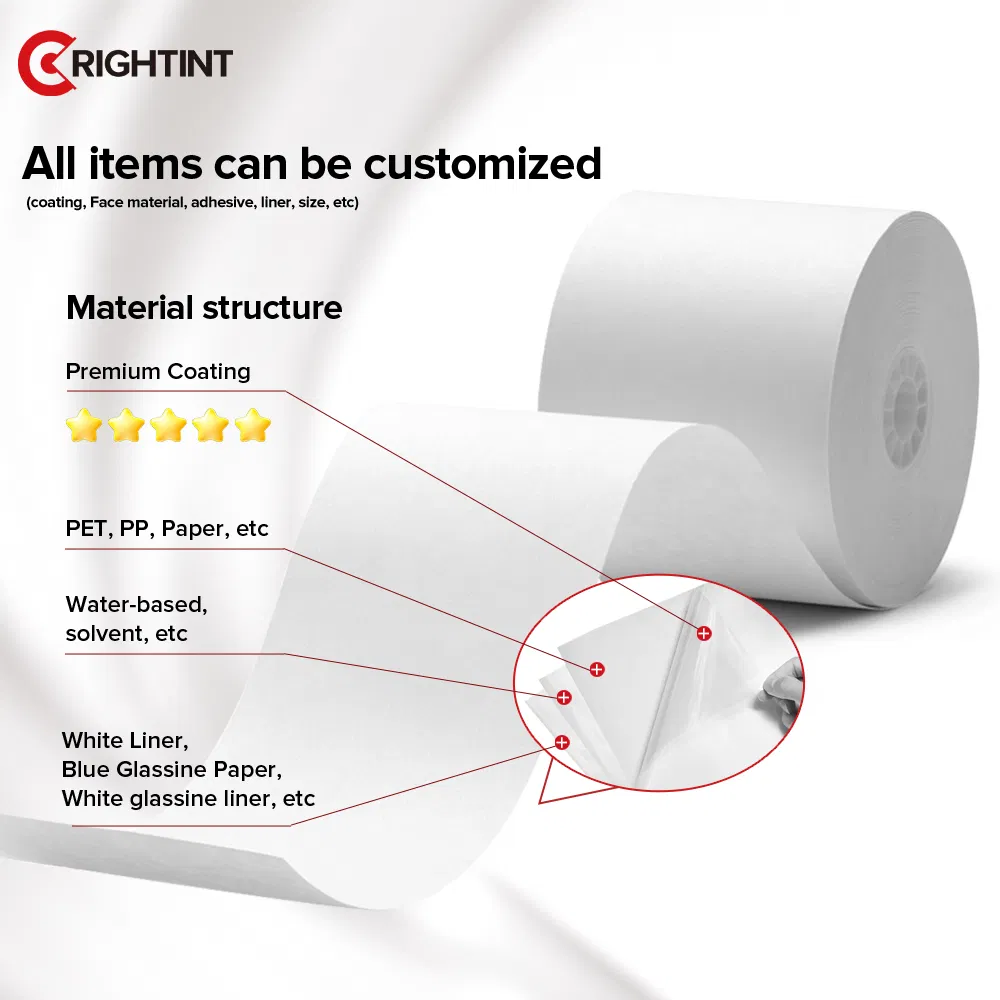 Glossy White BOPP for UV Inkjet Household Chemical Jumbo Roll