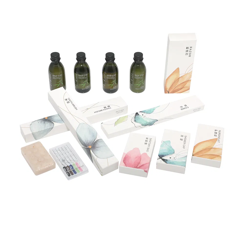 Luxury Mini Hotel Amenity Set with Shampoo and Body Lotion