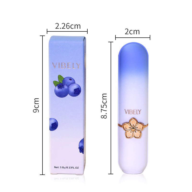 Natural Organic Repair Exfoliating Moisturizing Fruity Lip Balm Temperature Changing Color Lipstick