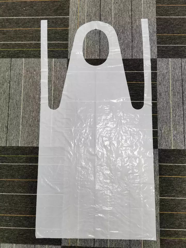 Disposable Waterproof White 0.20mm Kitchen PE Plastic Aprons