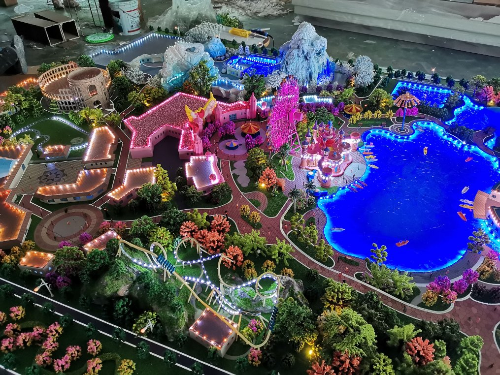 3D Professional Design Custom Tourist Attraction Planning Sand Table Model