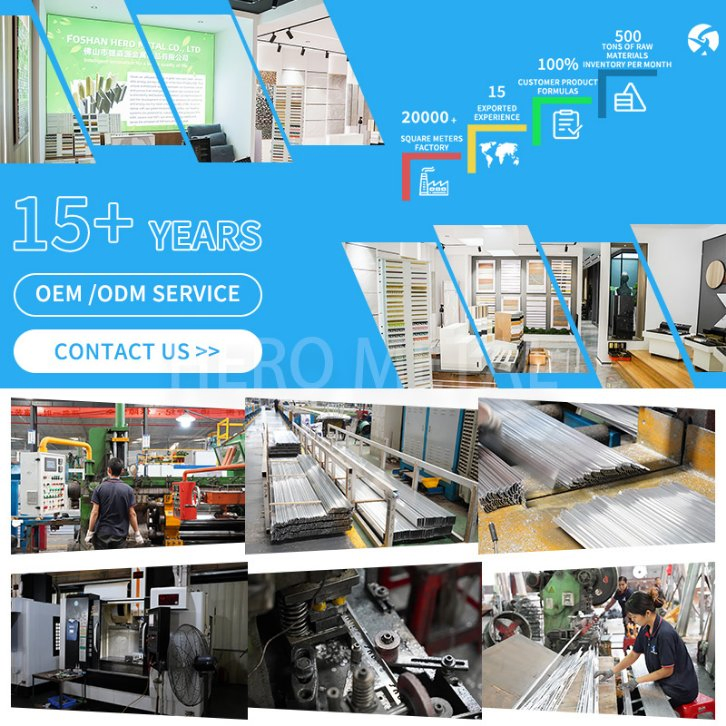 Aluminum Stair Nosing Vinyl Floor Reliable Supplier Hero Metal Step Edge Anti Slip Strip Treads Square Shape Decorative Trim