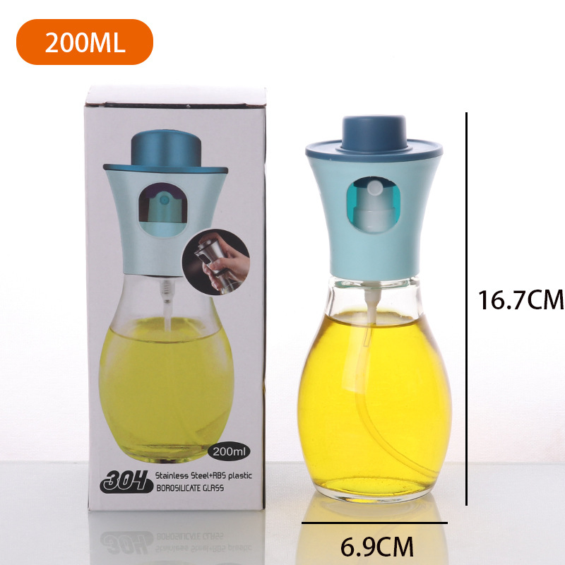 Kitchen BBQ Cooking Vinegar Mist Spray 200ml Olive Oil Mister Sprayer Pump Cooking Oil Glass Bottle