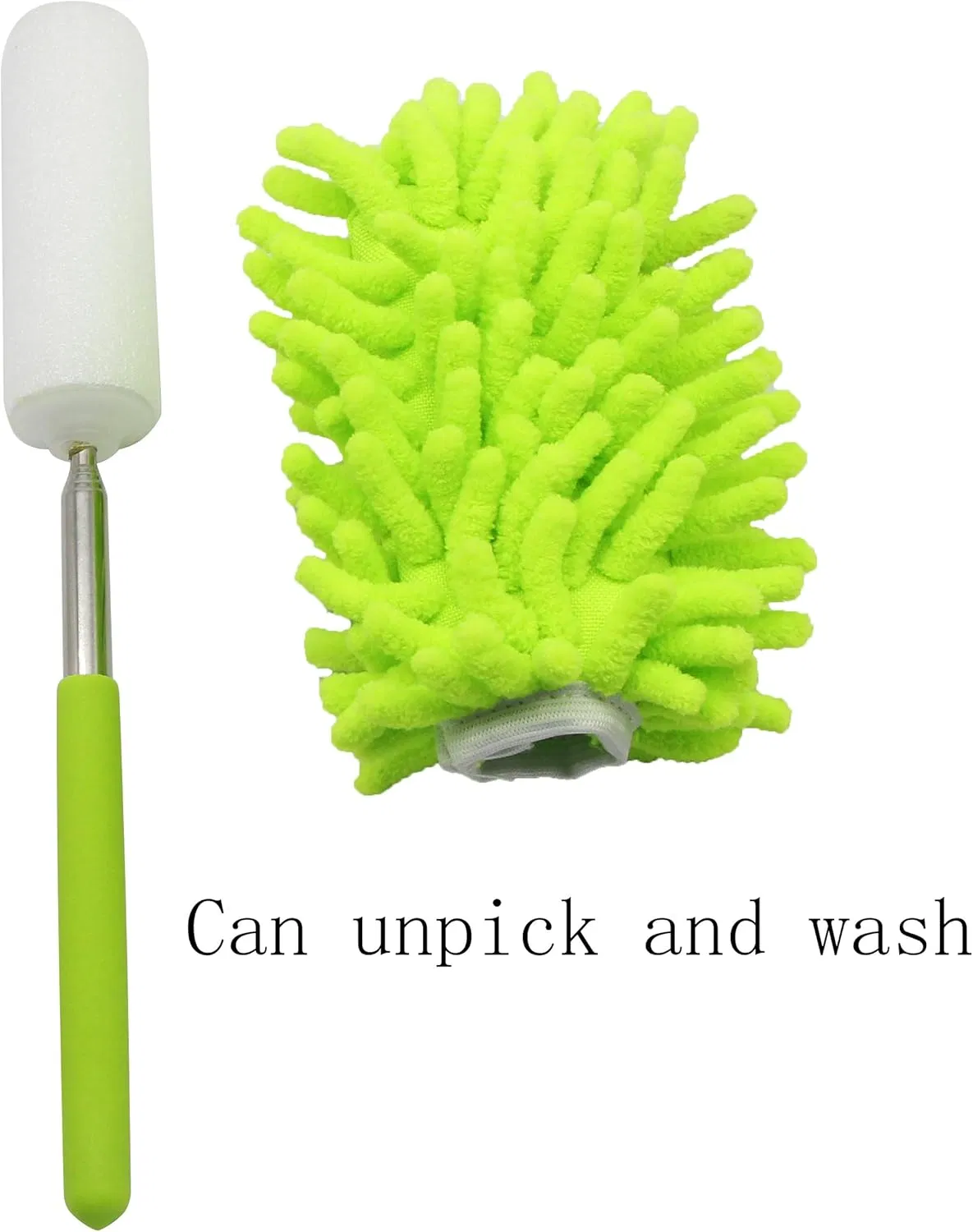 Microfiber Duster Washable Dusters Detachable Cleaning Brush Tool Foldable Duster for Car Furniture Ceiling Fan with Long Pole