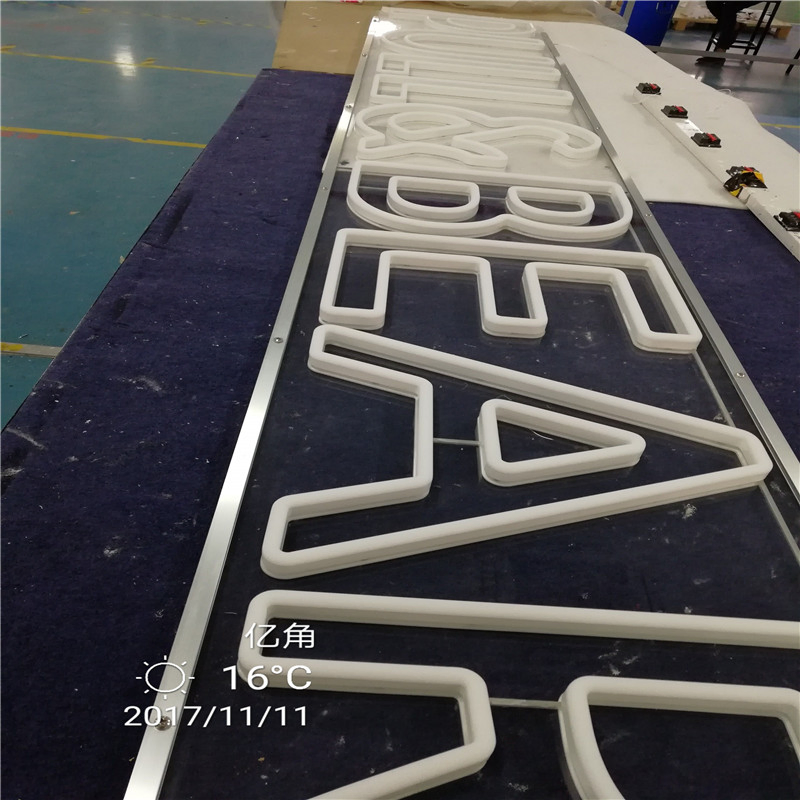 Custom Acrylic Luminated Letter Front Light with Strip Lit Sign