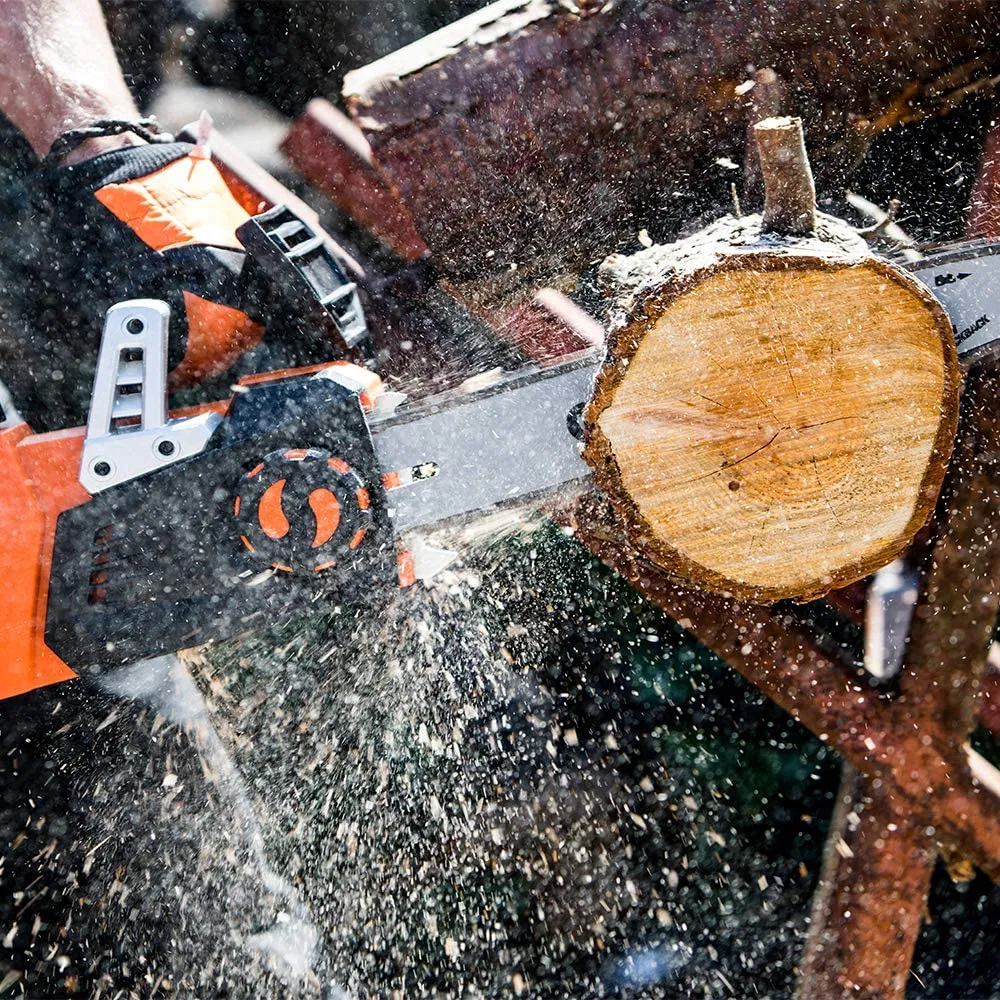 Yard Force 40V Cordless Chainsaw 35cm Bar, 8.5m/S Chain Speed Ergonomic Handle with Soft Grip with Battery & Charger - Ls C35