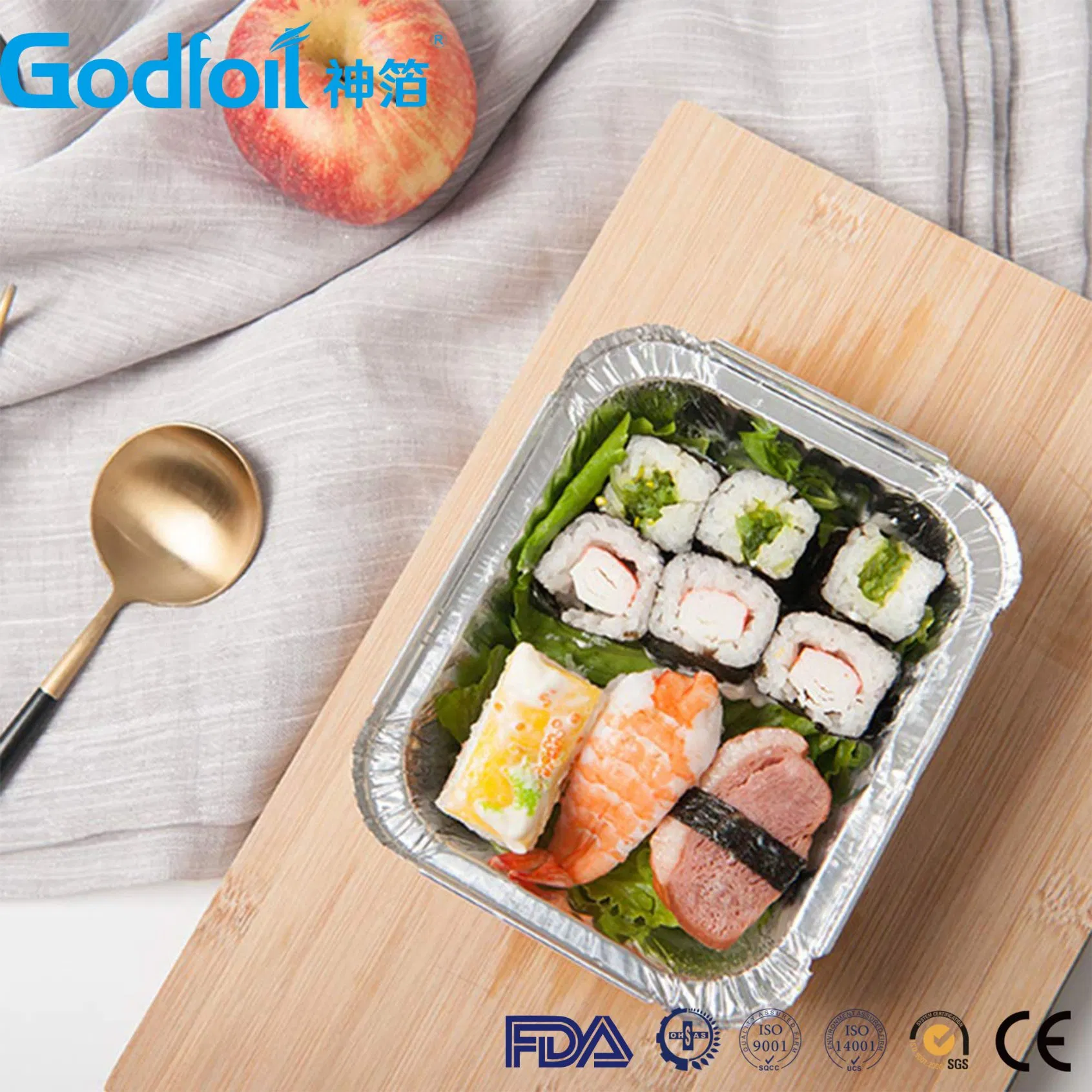 Take Away Food Container Disposable Aluminum Foil Grilling Baking Food Container