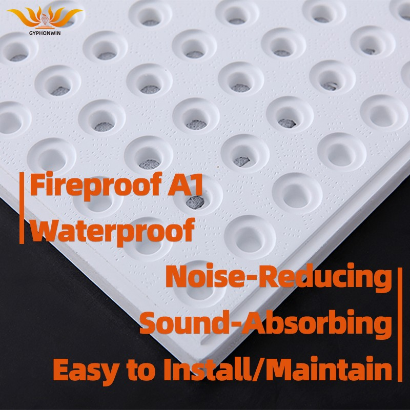 Gfrg Decorative Commercial Gypsum Ceiling Compliant Ceiling Tiles