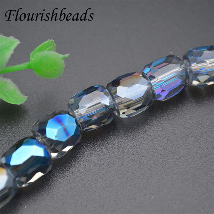DIY Jewelry Making Supplies Various Colors Faceted Glass Cylinder Tube Beads