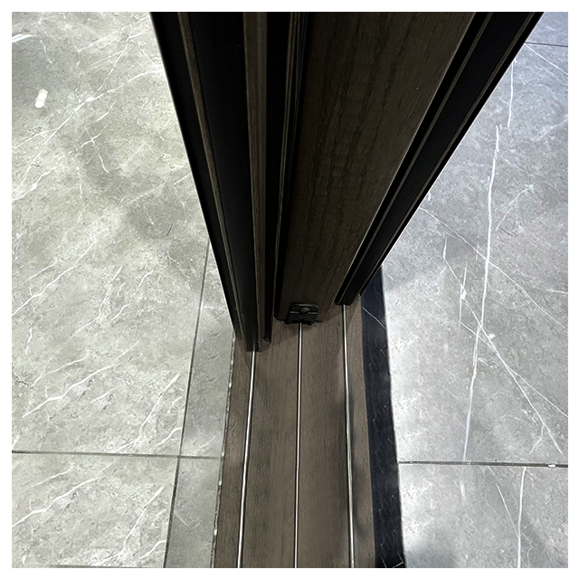 Wooden Grain Color in Sliding Door with Aluminum Thickness in 1.2mm and 1.4mm for Hot Sale Aluminum Patio Door for Balcony