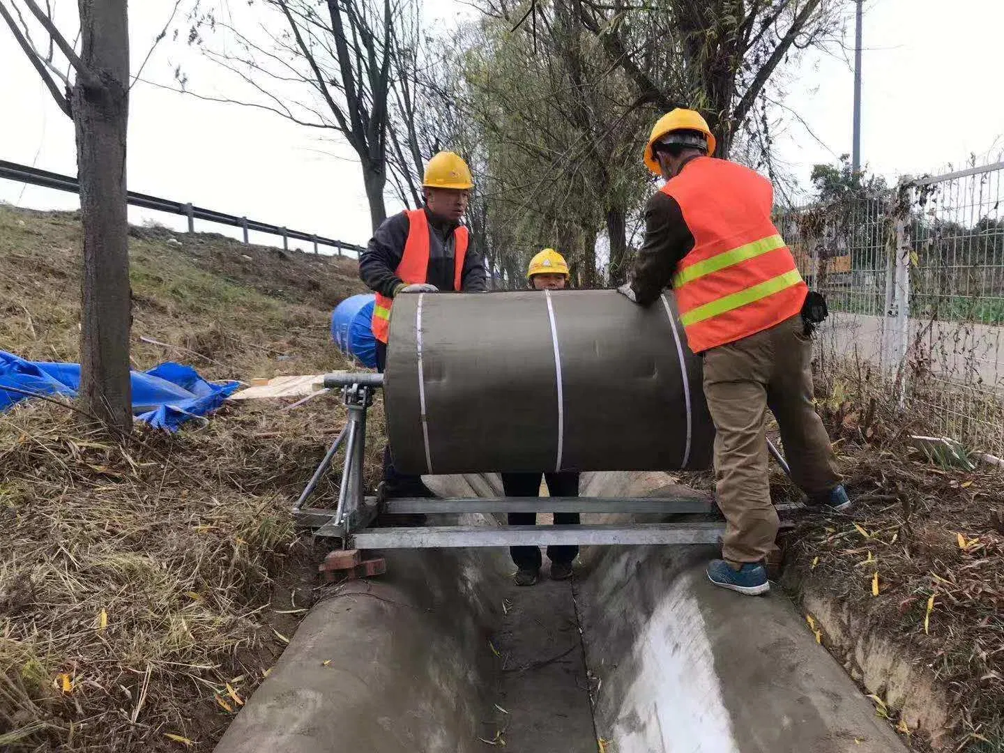 Material of Cement and Fiber Cloth Blanket