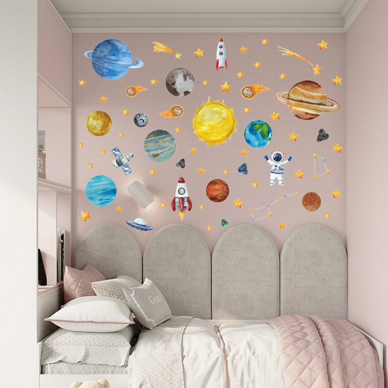 Custom Self-Adhesive Removable Printing Deca Waterproof Home Decoration Children Wall Sticker for Kids Room Walls