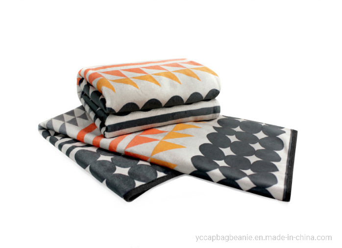 100%Polyester Promotional Polar Microfiber Picnic Fleece Blanket