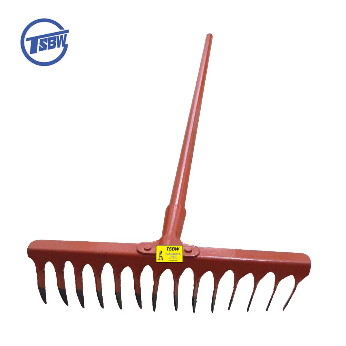 Twist Teeth Garden Farming Digging Lawn Leaf Grain Rake with Long Steel Handle