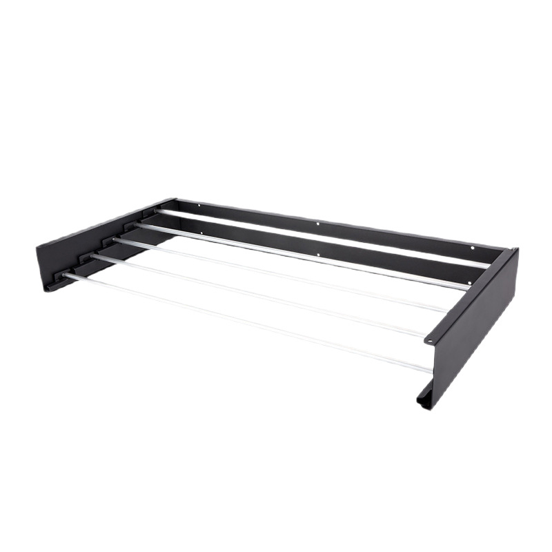 Hot Selling Hidden Bathroom Towel Multi-Functional Folding Wall-Mounted Clothes Drying Rack