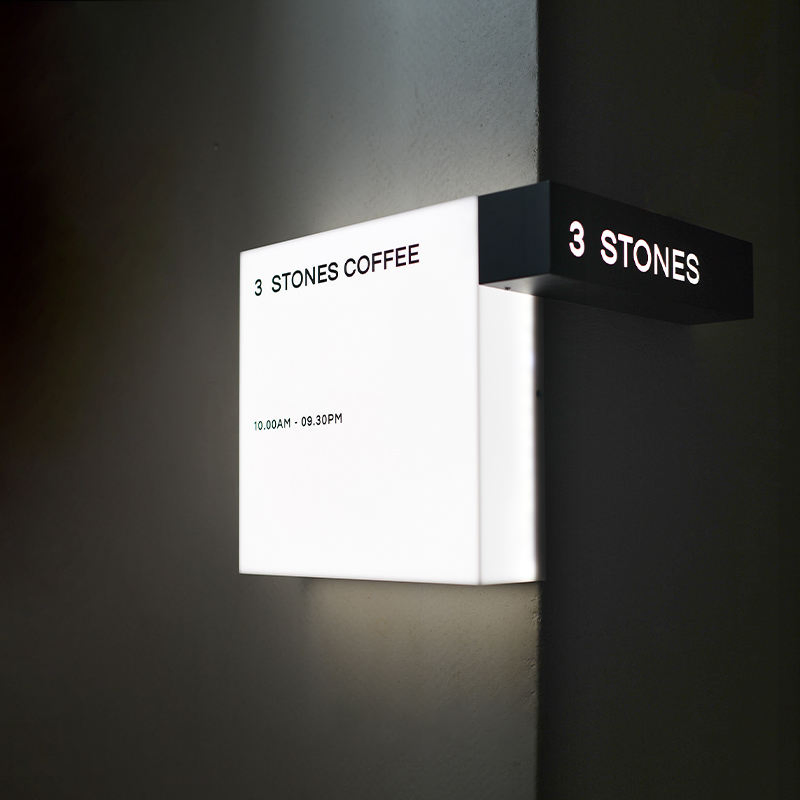 LED Custom Logo Round/Square Light Box Wall Mounted Sign Board Outdoor, LED Advertising Rotating Light Box