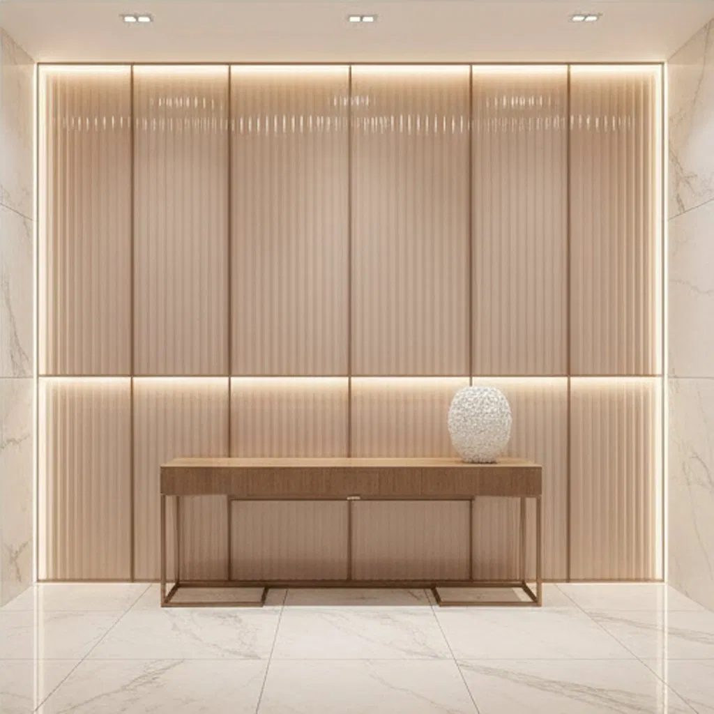 Premium Patterned Tempered Glass Panel for Elegant Interiors