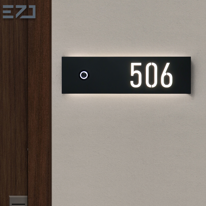 Ezd Cheap Price Drop Shipping Wholesale Luminous House Room Door Number Signages