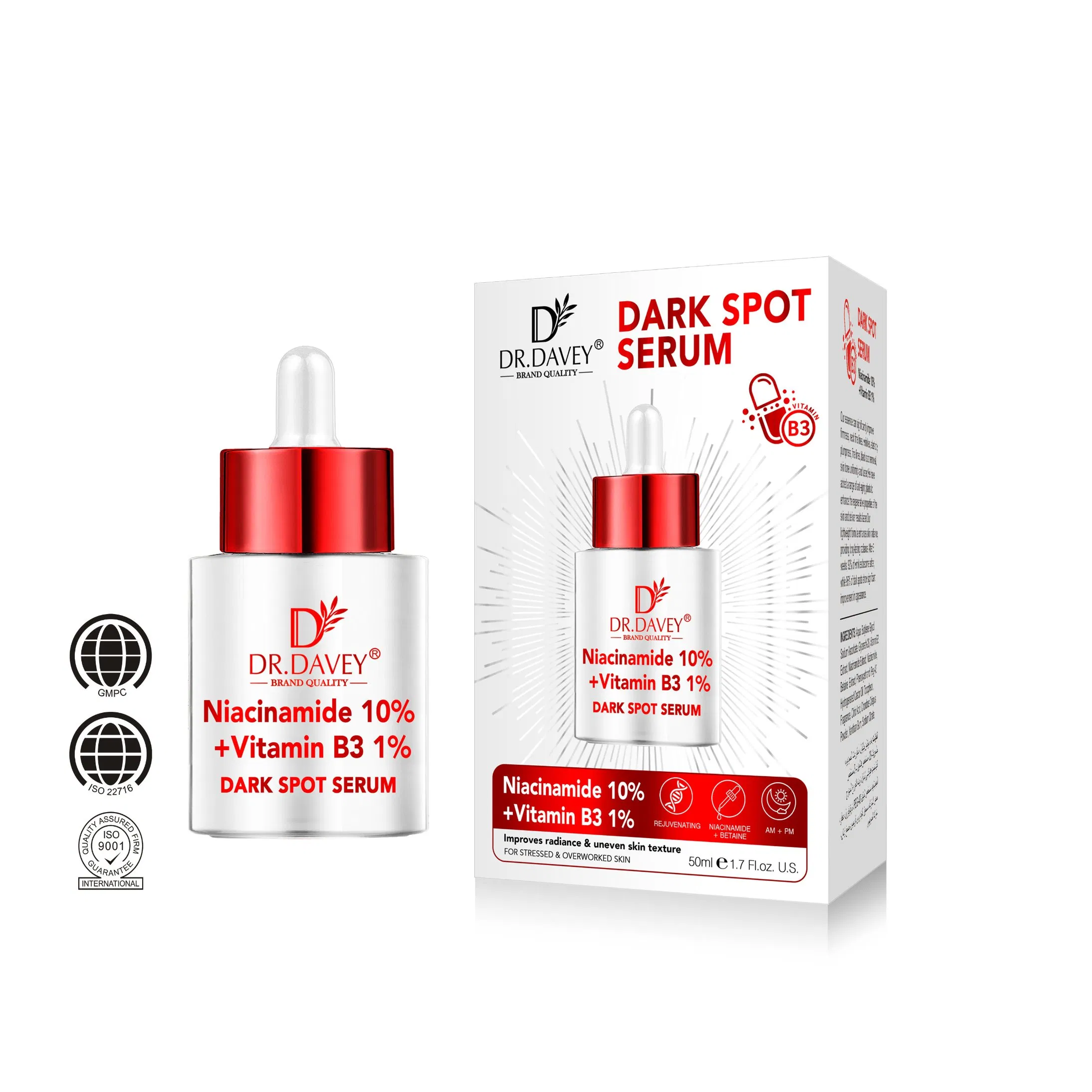 10% Niacinamide Dark Spot Serum Dr. Davey Lightening Formula
