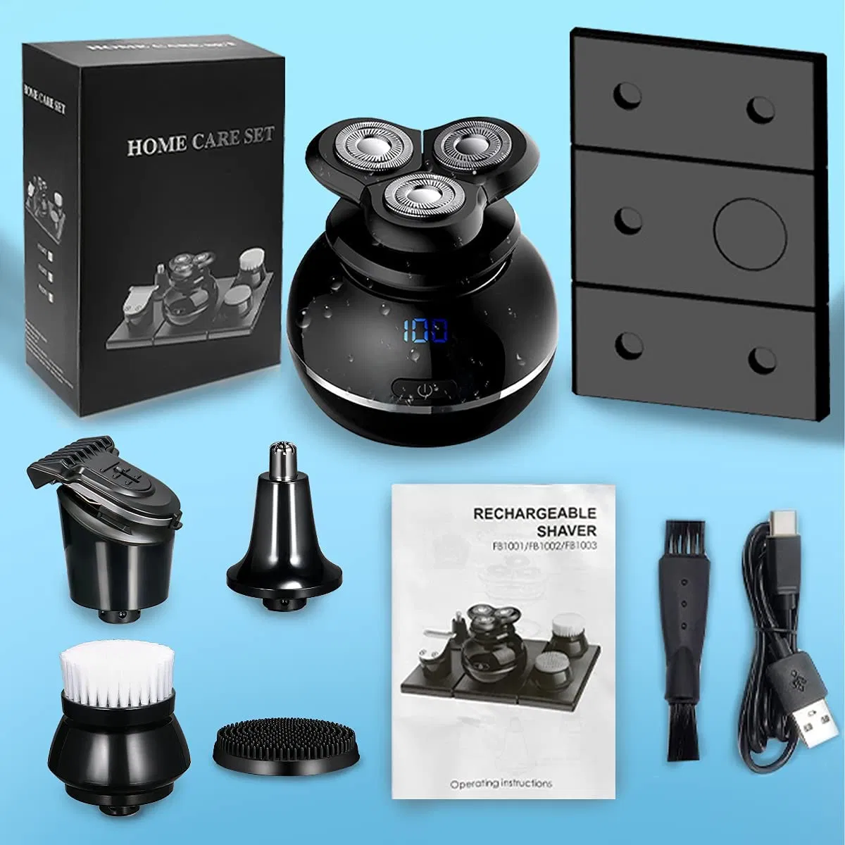 5 in 1 Multifunction Shaver Electric Razor Rechargeable Grooming Kit