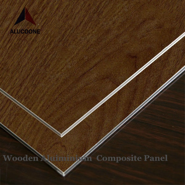 Алюминиевая композитная панель Alucoone с деревянным декором 1220x2400мм