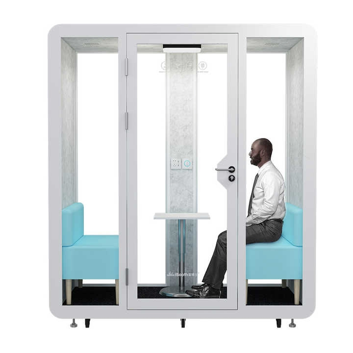 Modern Eco-Friendly Office Pod Quiet Acoustic Soundproof Steel Frame Booth for Conference Room Indoor Recording Studio Office