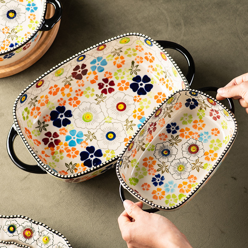 Premium Ceramic Baking Tray - Oven-Safe Dinnerware Set for All Occasions