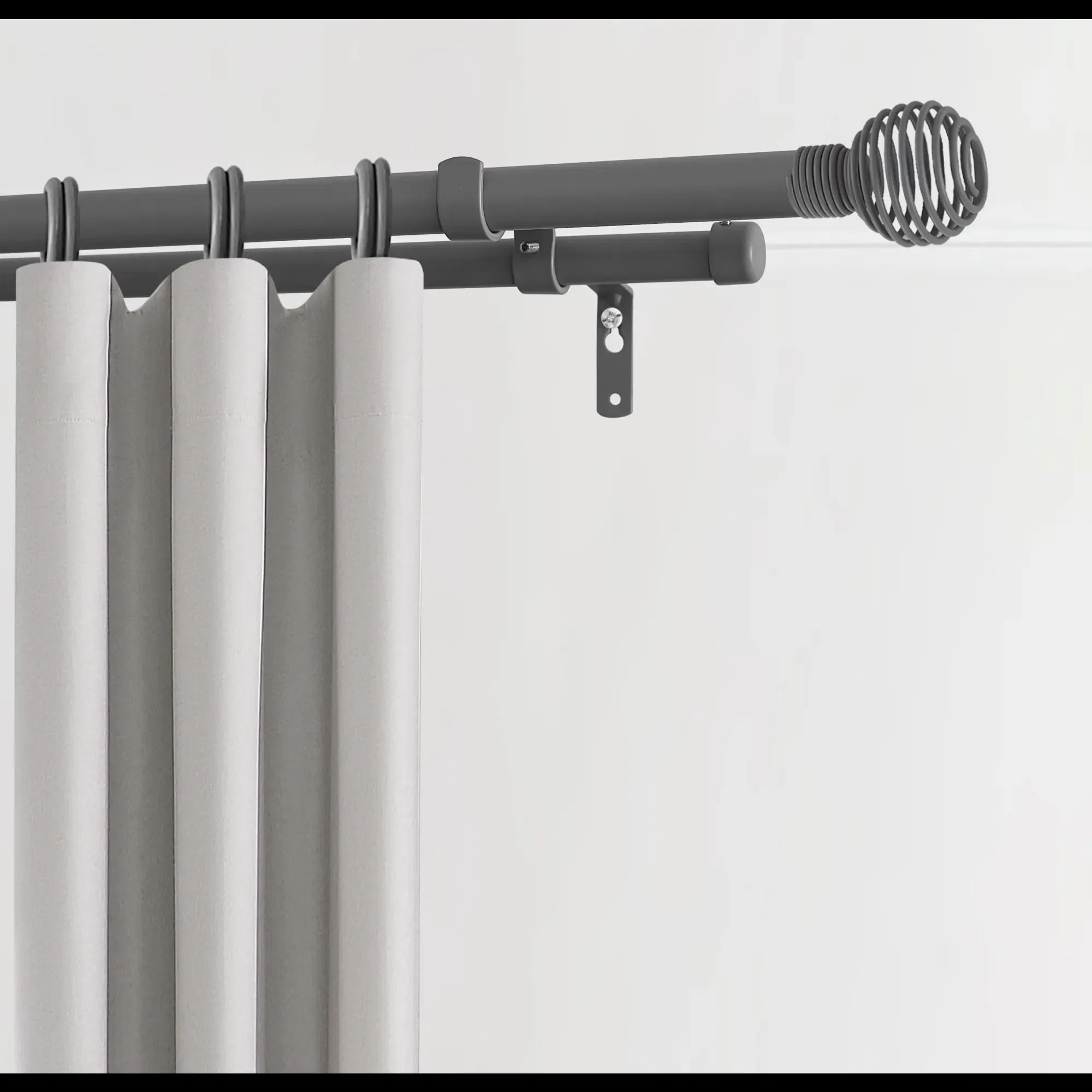 Adjustable Curtain Rods Curtain Rod Set Window Curtain Rods with Sturdy Structure