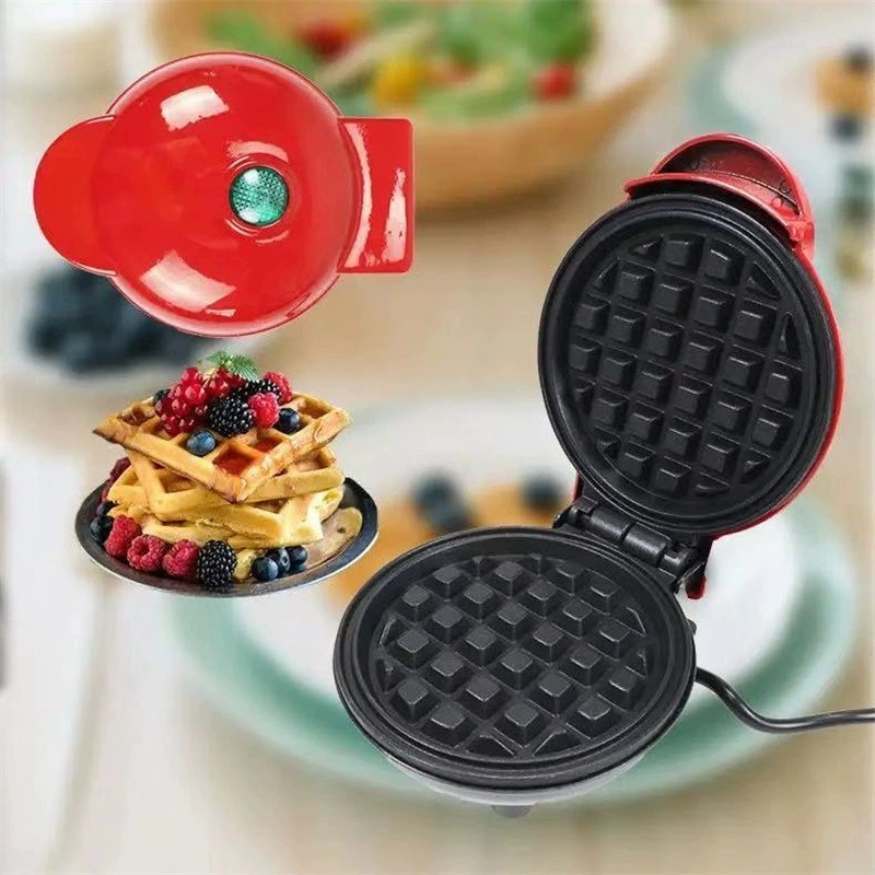 Mini Waffle Maker Compact Non-Stick Breakfast Baking Machine for Cakes & Pastries