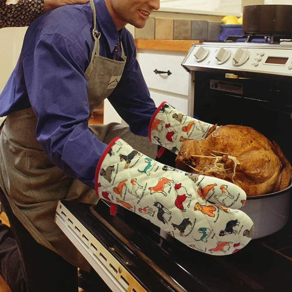 Kitchen Chef Custom Printed Bib Apron Logo Cooking Design Oven Mitt Tea Towel Cotton Personalized Apron Sets