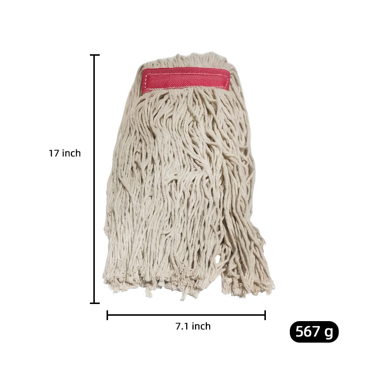 Floor Cleaning 18/ 20 Oz. Replacement Cotton Wet Mop Head, Cotton