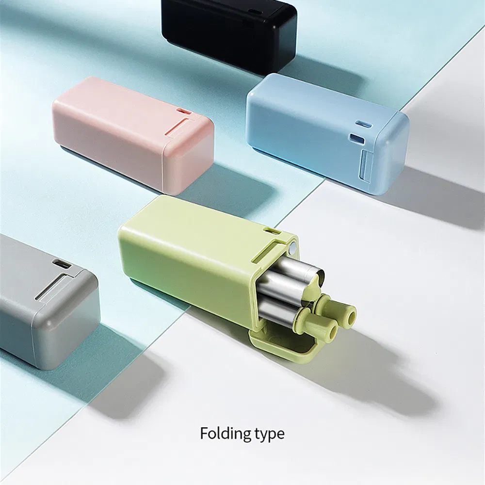 Складная металлическая трубочка для напитков с чехлом