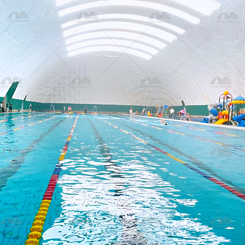 Tailored Inflatable Air Supported Structure for Recreational Swimming Pools