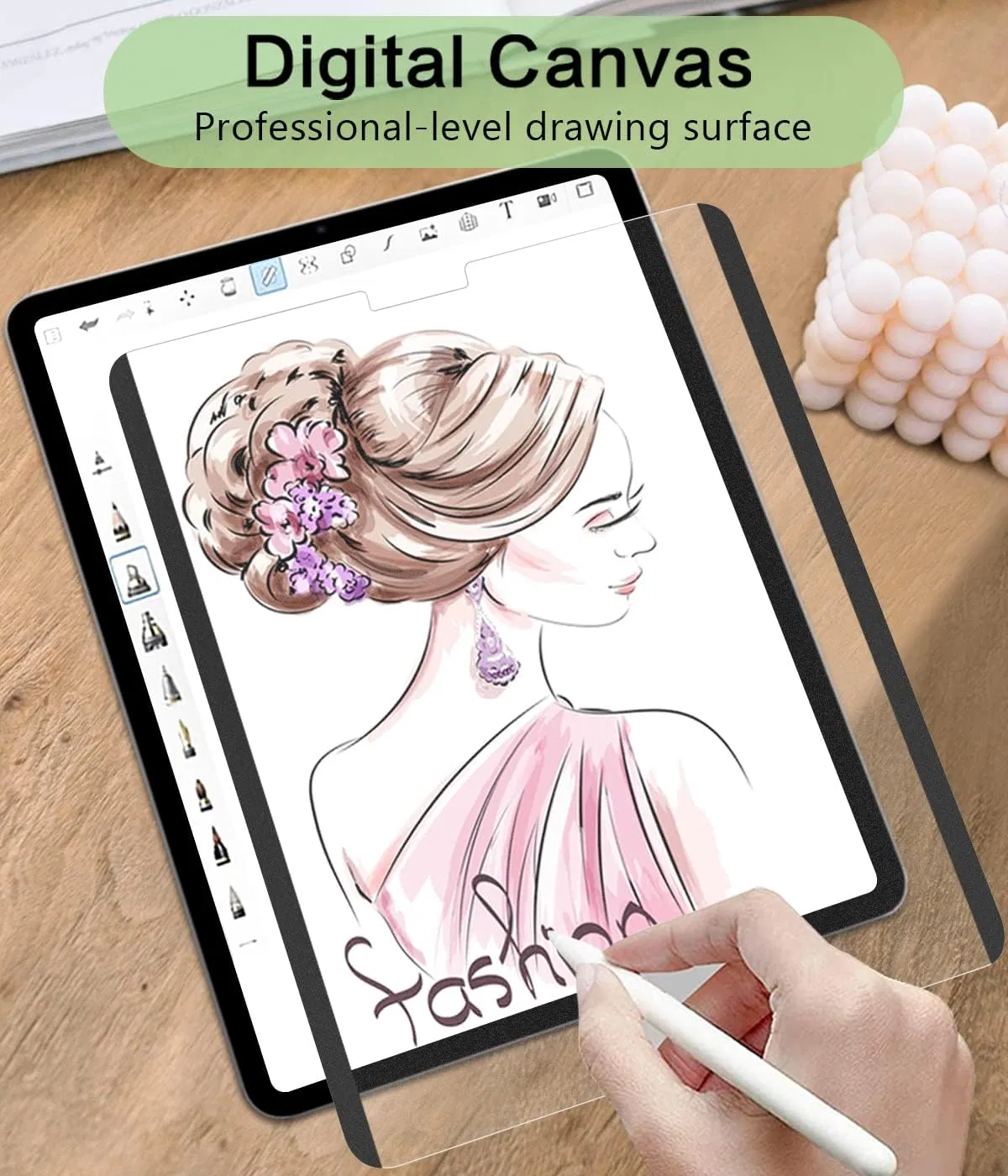 Магнитная съёмная защитная плёнка для iPad с эффектом бумаги