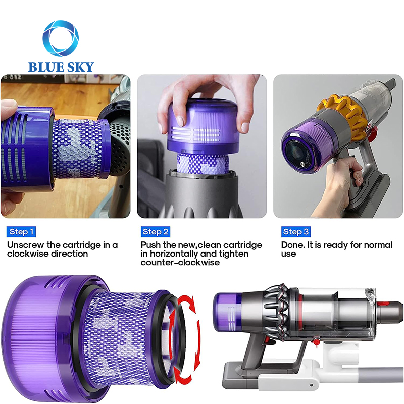 Washable Post Motor HEPA Filter Replacement Spare Part 970422-01 for Dysons V11 Sv16 Outsize Cordless Stick Vacuum Cleaner