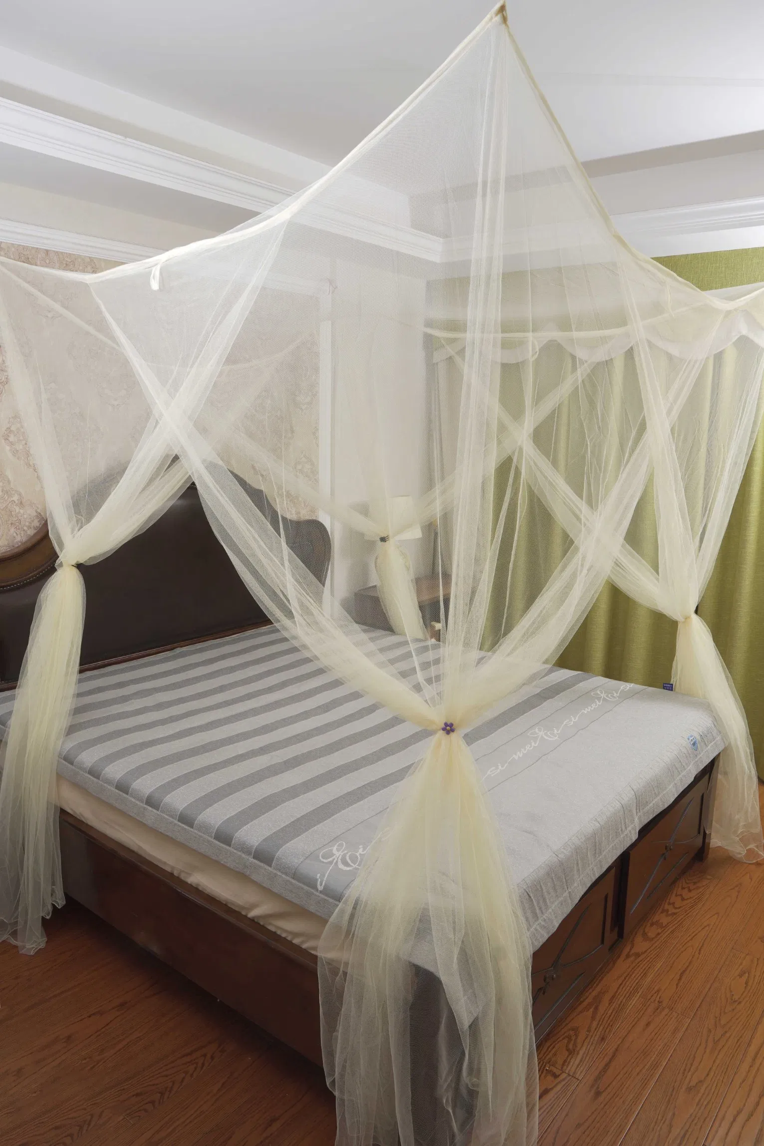 Anti Mosquito Pop-up Foldable Mesh Portable Circular Hanging Polyester Dome Insect Bug Bed Curtain Canopy Mosquito Net Indoor Bed Nets