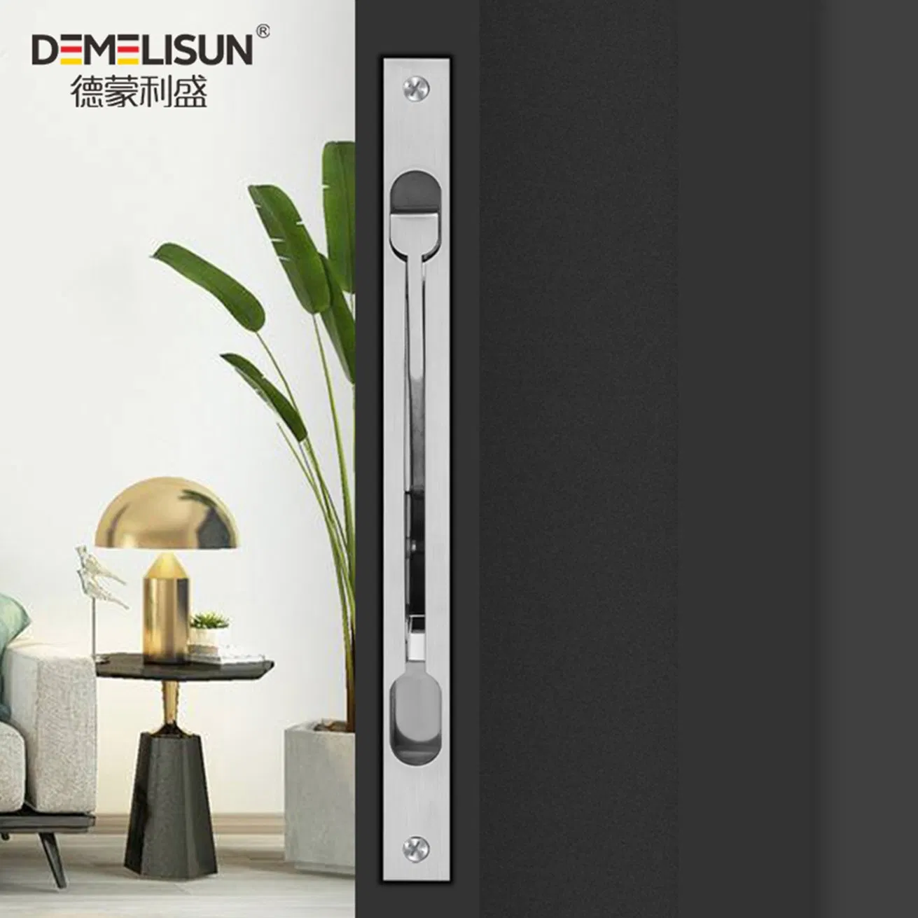 Modern Design Double Lock Door Bolt High Security Tower Barrel Latch Stainless Steel Double Door Bolt