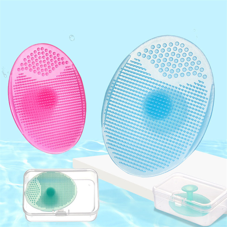 Soft Silicone Baby Bath Hair Scrubber Sponge Massager Silicone Baby Bath Brush