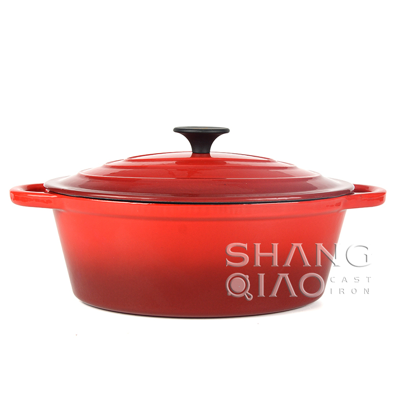 Чугунная эмалированная жаровня-кастрюля