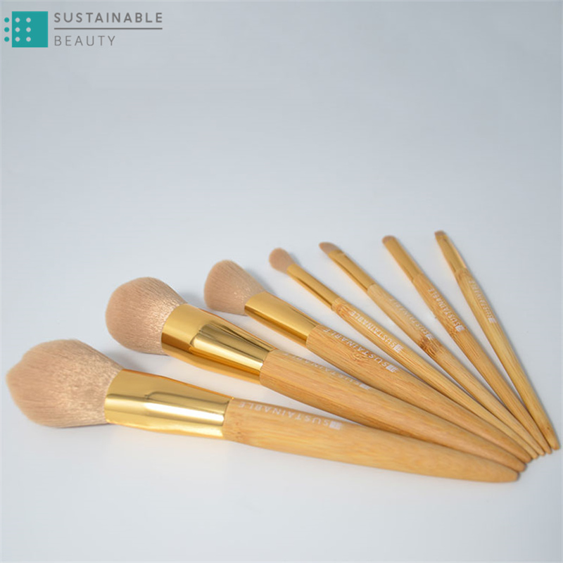 Custom Logo Professional Free Samples Single 9 Bamboo Makeup Brush Set