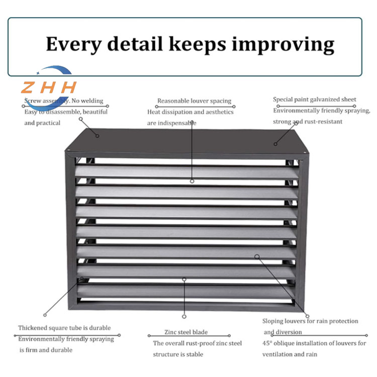 Outdoor Fence Air Conditioner Cover, Aluminum Alloy Space Divider Trash Can Enclosure