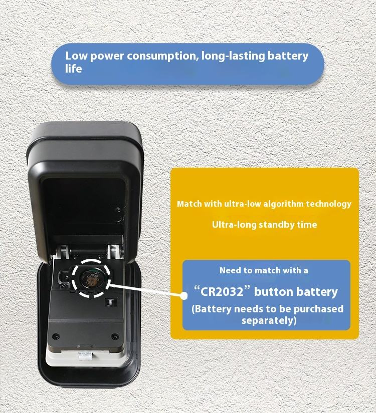 Waterproof Wall Mounted Password 4 Digit Safe Key Storage Lock Box with Light