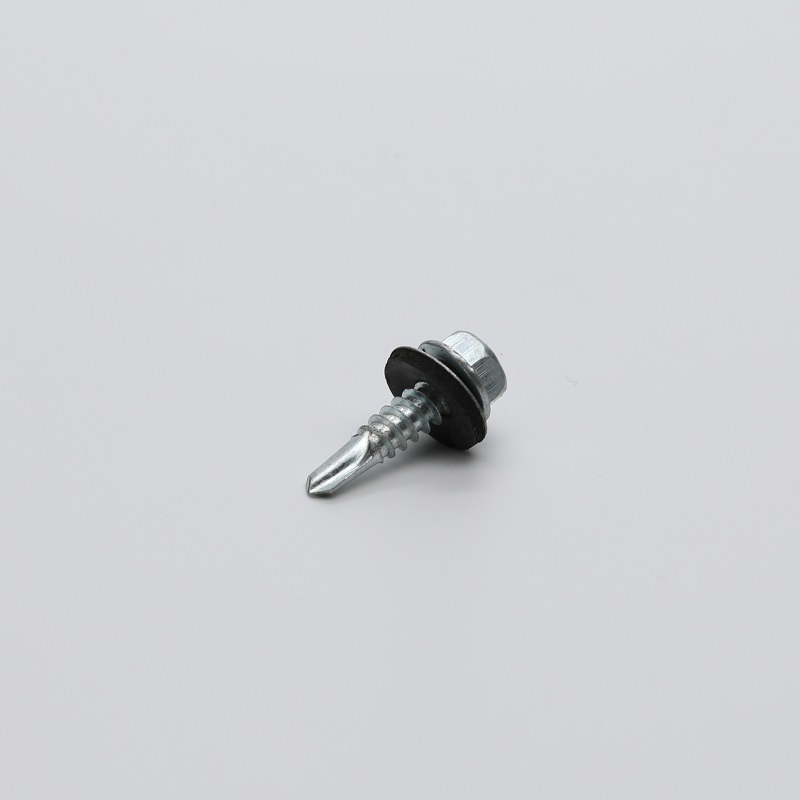 Zinc Plated Painted Metal Self-Drilling with Rubber Washer Wood Hex Head Self Drilling Roofing Screw