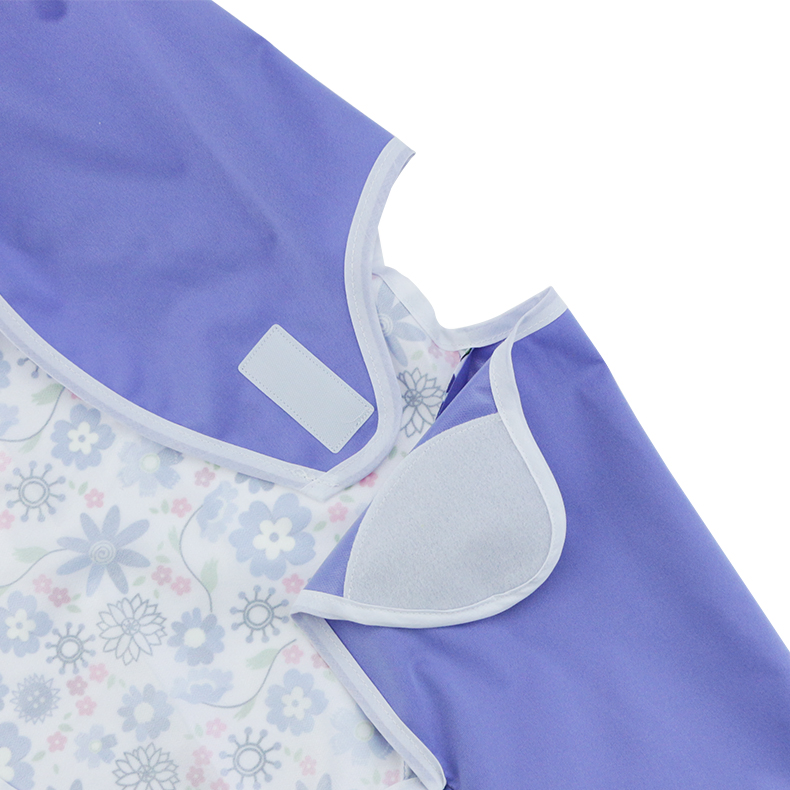 100% Polyester Waterproof Eating Bib Long Sleeved Baby Feeding Smock Bibs
